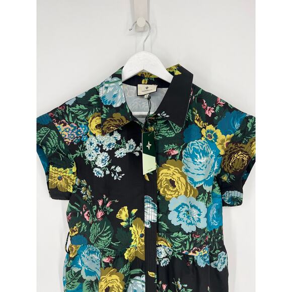 TUCKERNUCK Black Verdant Floral Chloe Dress NWT Size Large (Missing Belt) - Picture 12 of 12